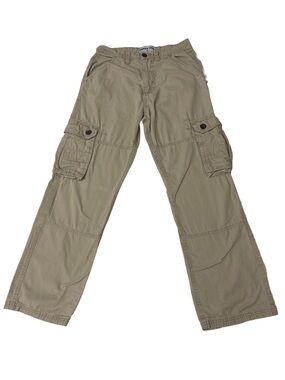 Urban Man Khaki Cargo Pants Men’s 28 Y2K Utility Wide Leg Cotton Beige